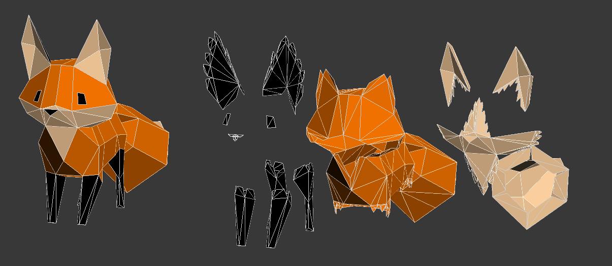 Long post about creating low-poly scans. Chanterelle - My, Papercraft, Fox, My, Methakura, Longpost