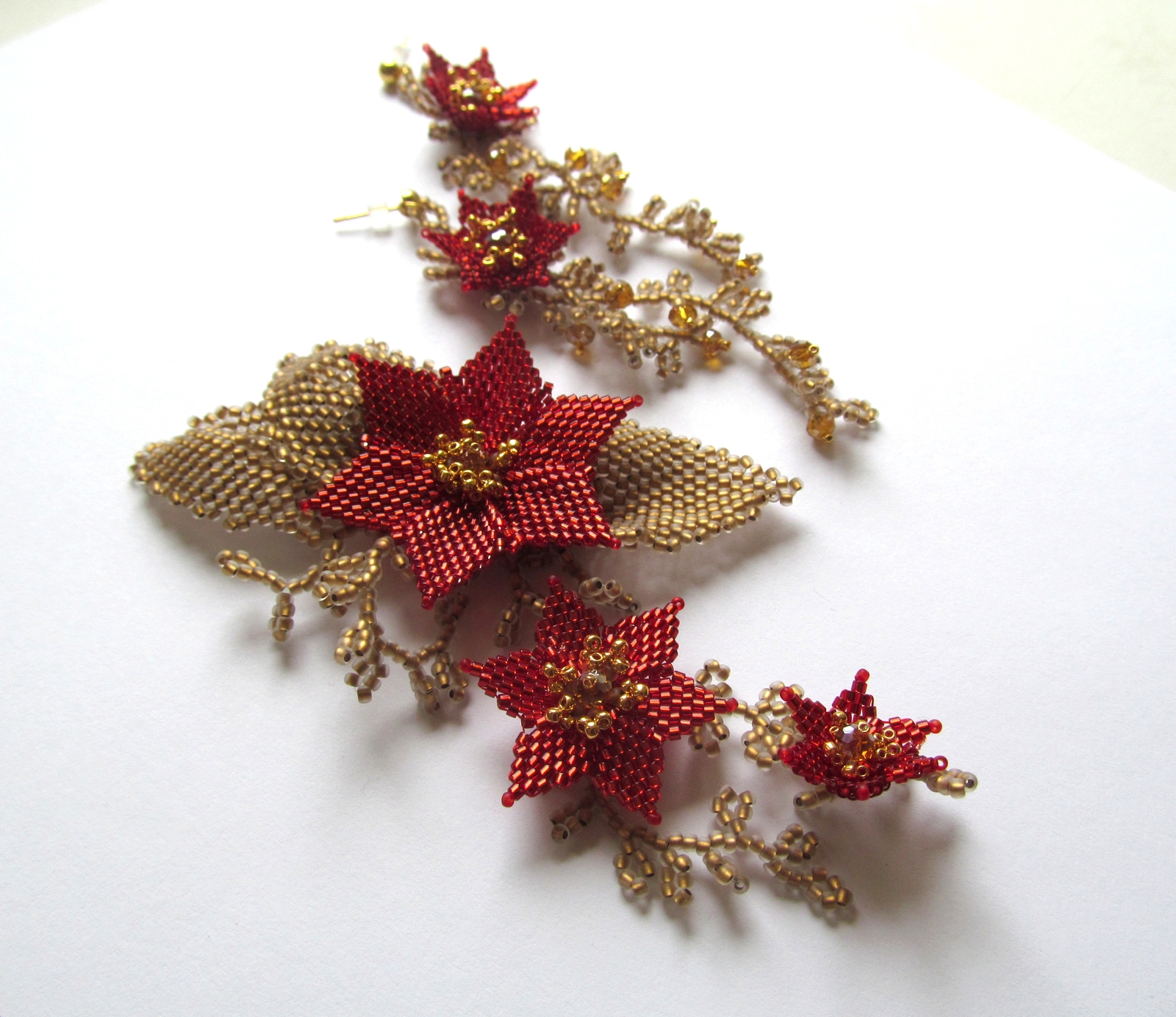 Beaded brooches - My, Beads, Decoration, Handmade, Needlework without process, Handmade, Longpost