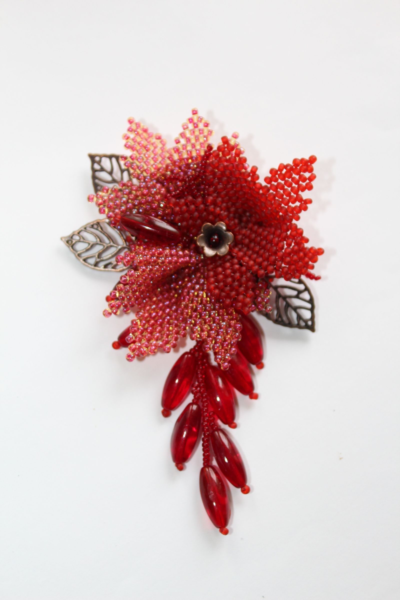 Beaded brooches - My, Beads, Decoration, Handmade, Needlework without process, Handmade, Longpost