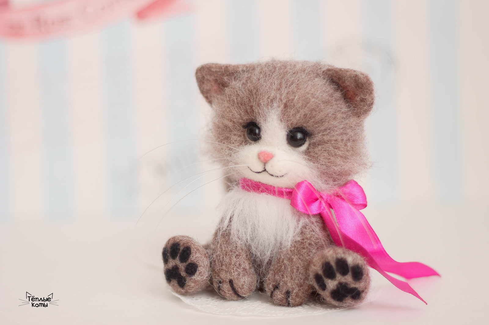 spring cat - My, Wallow, Dry felting, cat, Needlework without process, Handmade, Toys, Longpost