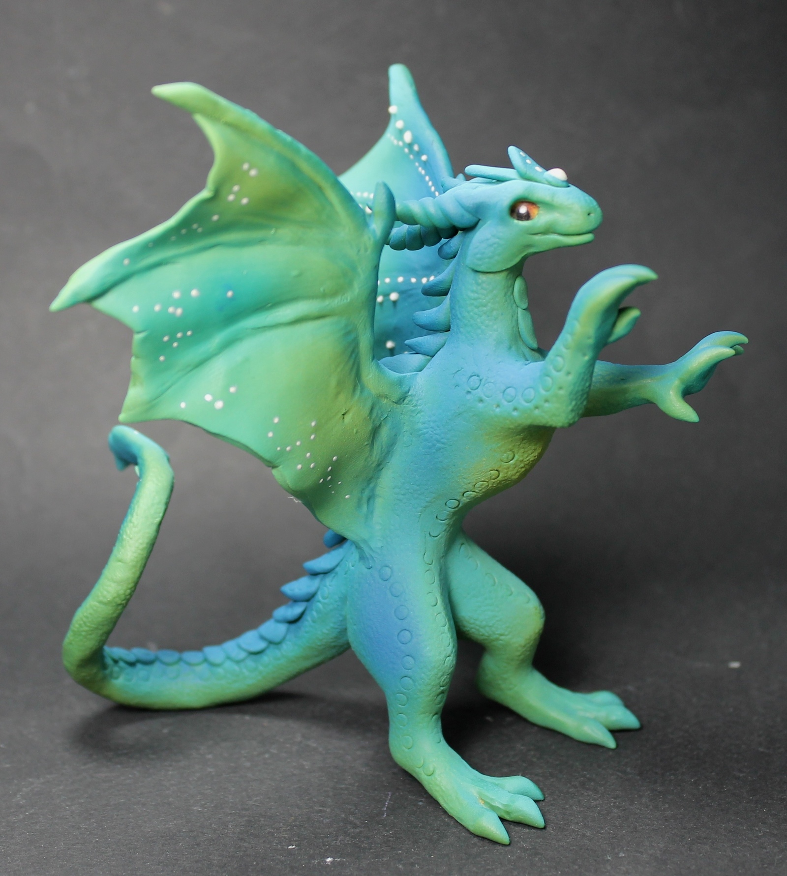 Young - My, Needlework without process, Needlework, The Dragon, Polymer clay, Лепка, Hobby, Handmade, Longpost