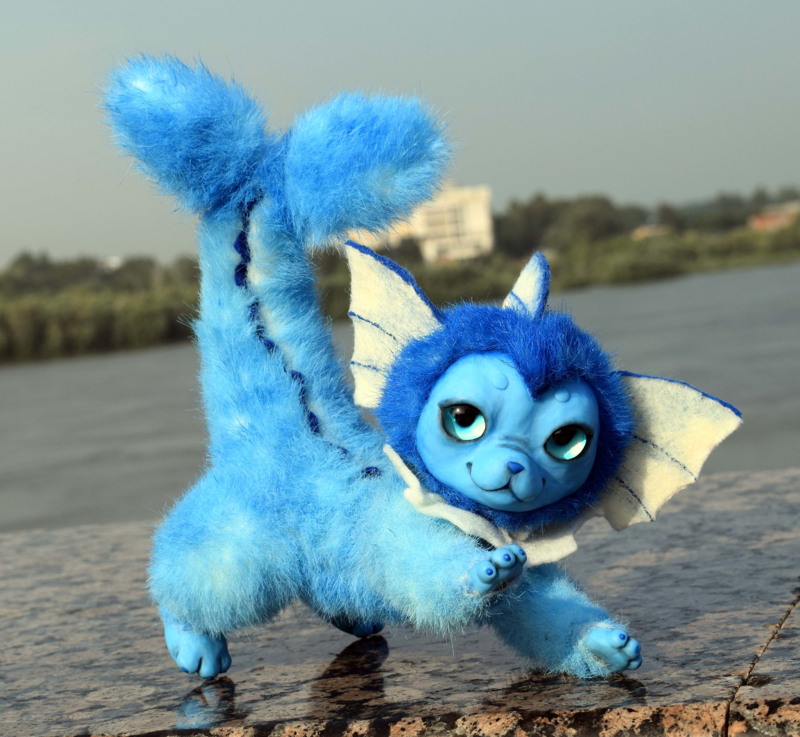 Vaporeon from Pokmon - My, Pokemon GO, Pokemon, Vaporeon, , Handmade, Polymer clay, Author's toy, Copyright, Longpost