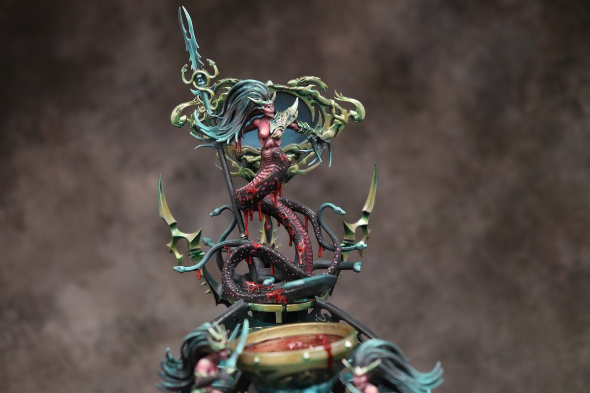 Avatar of Khaine and the Bloodwrack Shrine by Vincent Venturella - Warhammer: Age of Sigmar, Daughters of Khaine, Миниатюра, Длиннопост