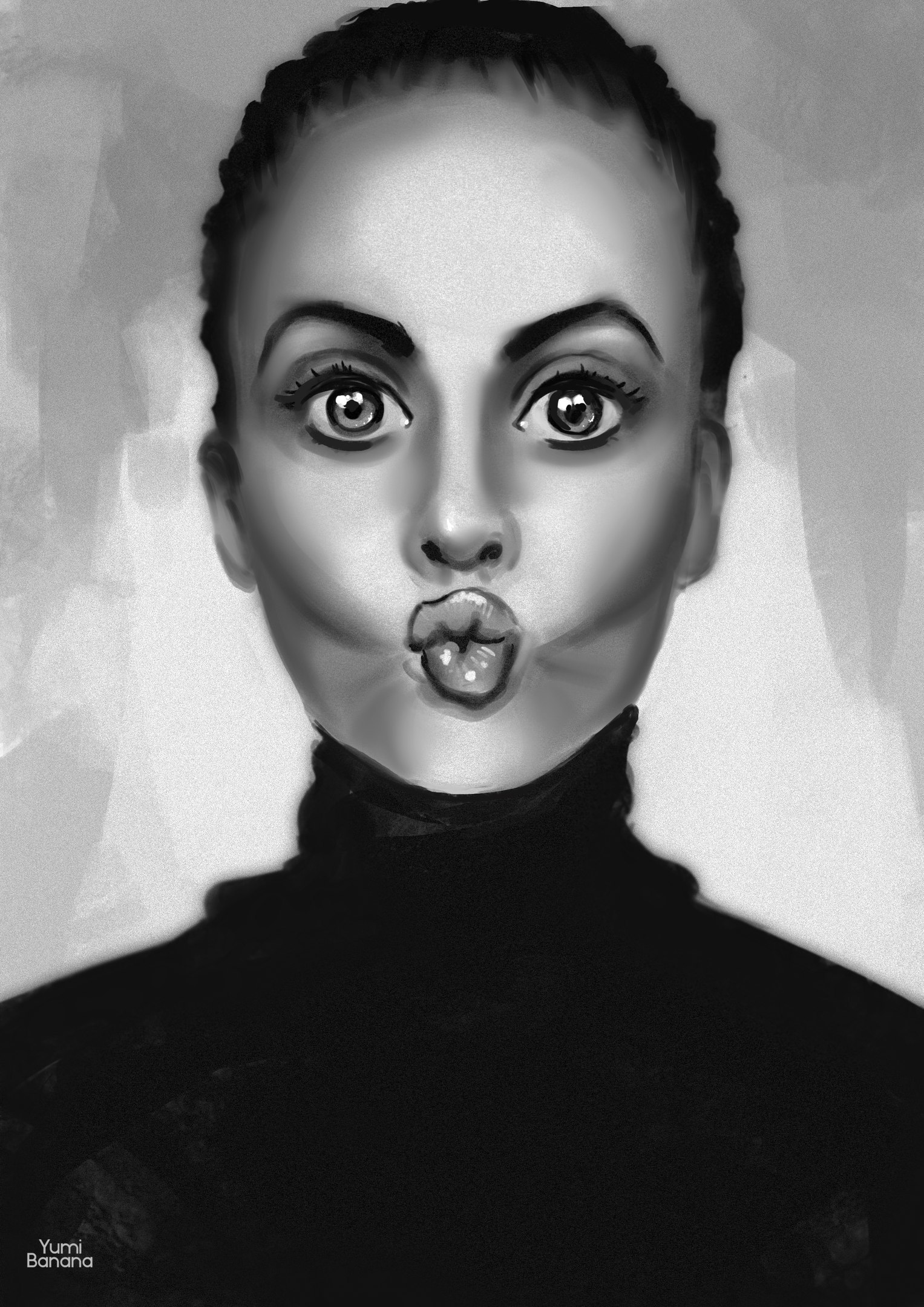 Portrait Challenge 1 - My, Art, Drawing, Portrait, Stud, Girls, Digital drawing