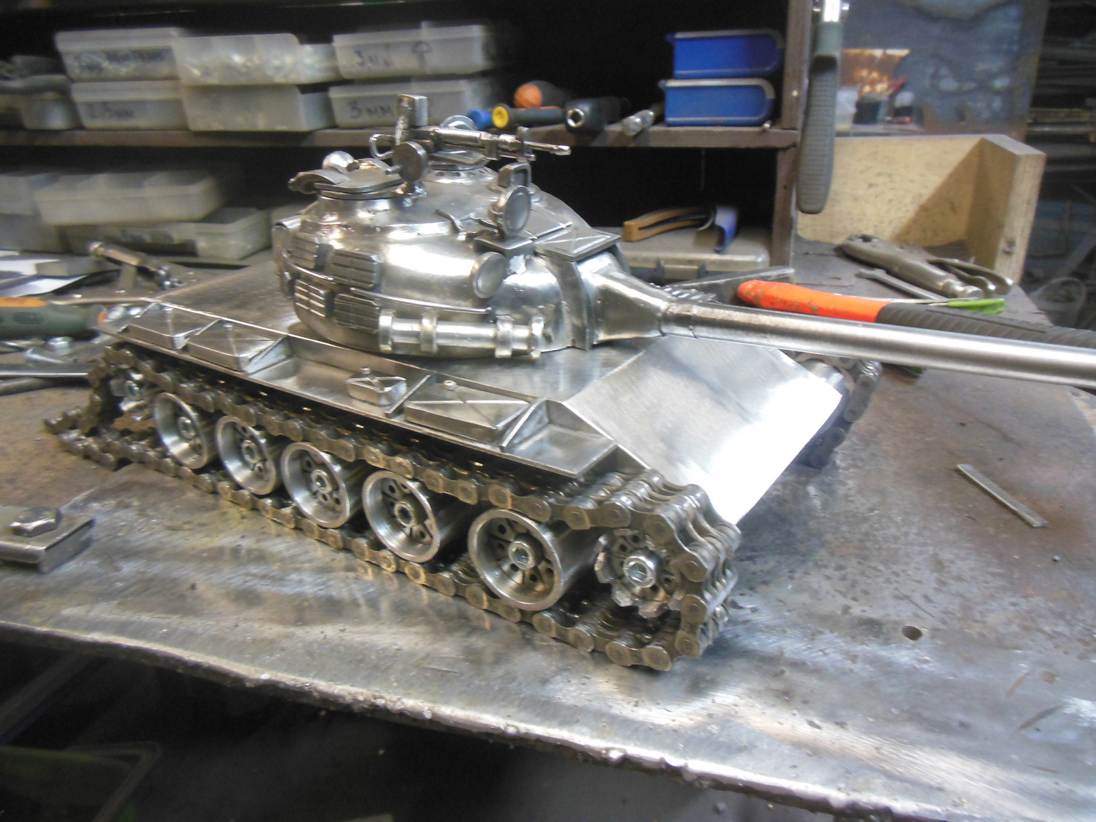 Another tank. - My, Tanks, Welding, T-55, Longpost, Needlework, The photo