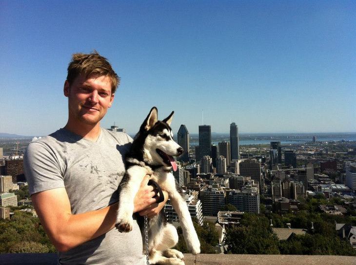 The photo of a Syrian teenager who traveled 500 km to Greece did not leave his beloved husky puppy quickly spread around the world. - Husky, People, Dog, Friend, Person, Longpost