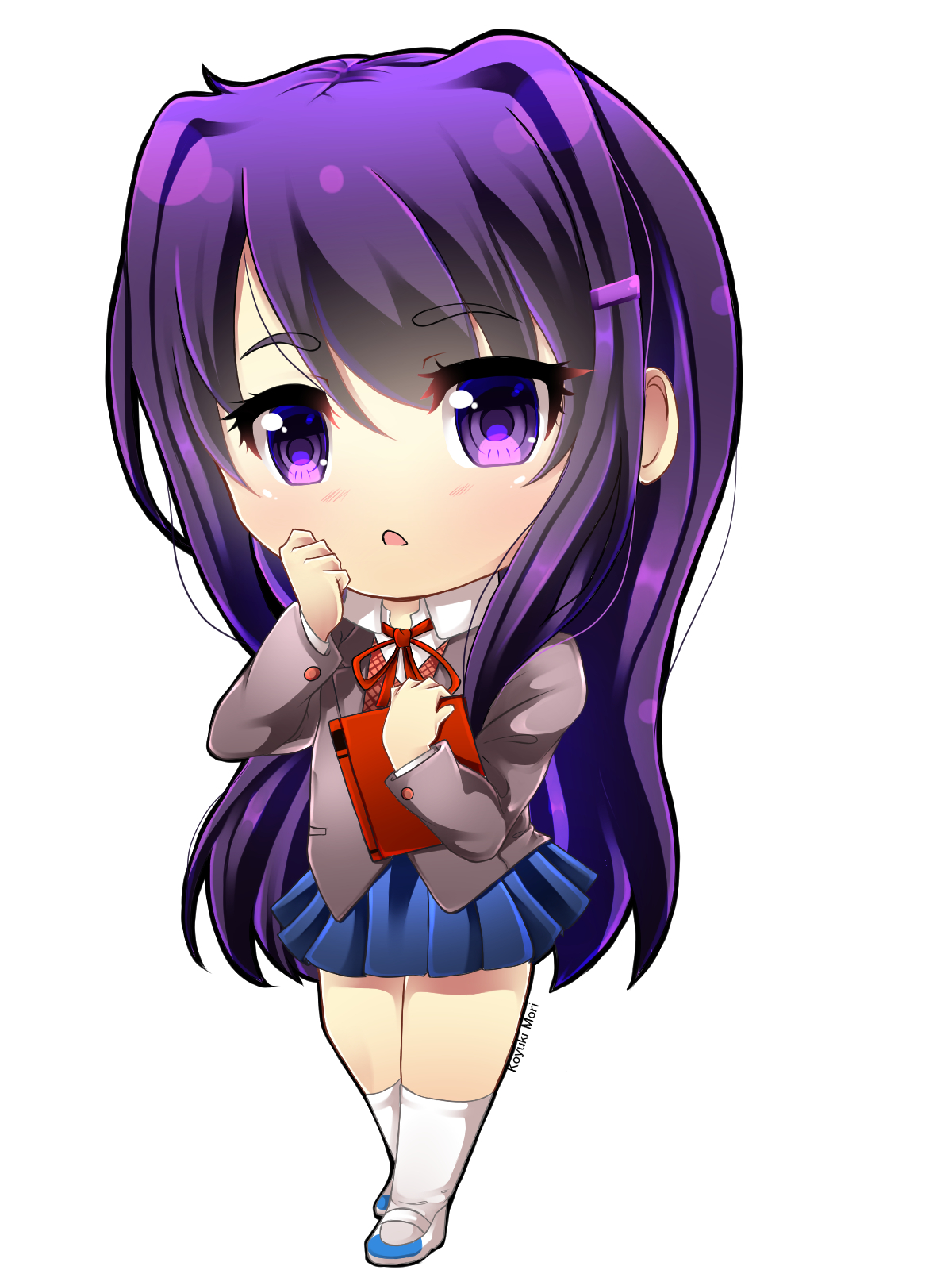 Chibi Doki - Doki Doki Literature Club, Визуальная новелла, Sayori, Natsuki, Yuri DDLC, Monika, Chibi, Аниме, Длиннопост, Чиби