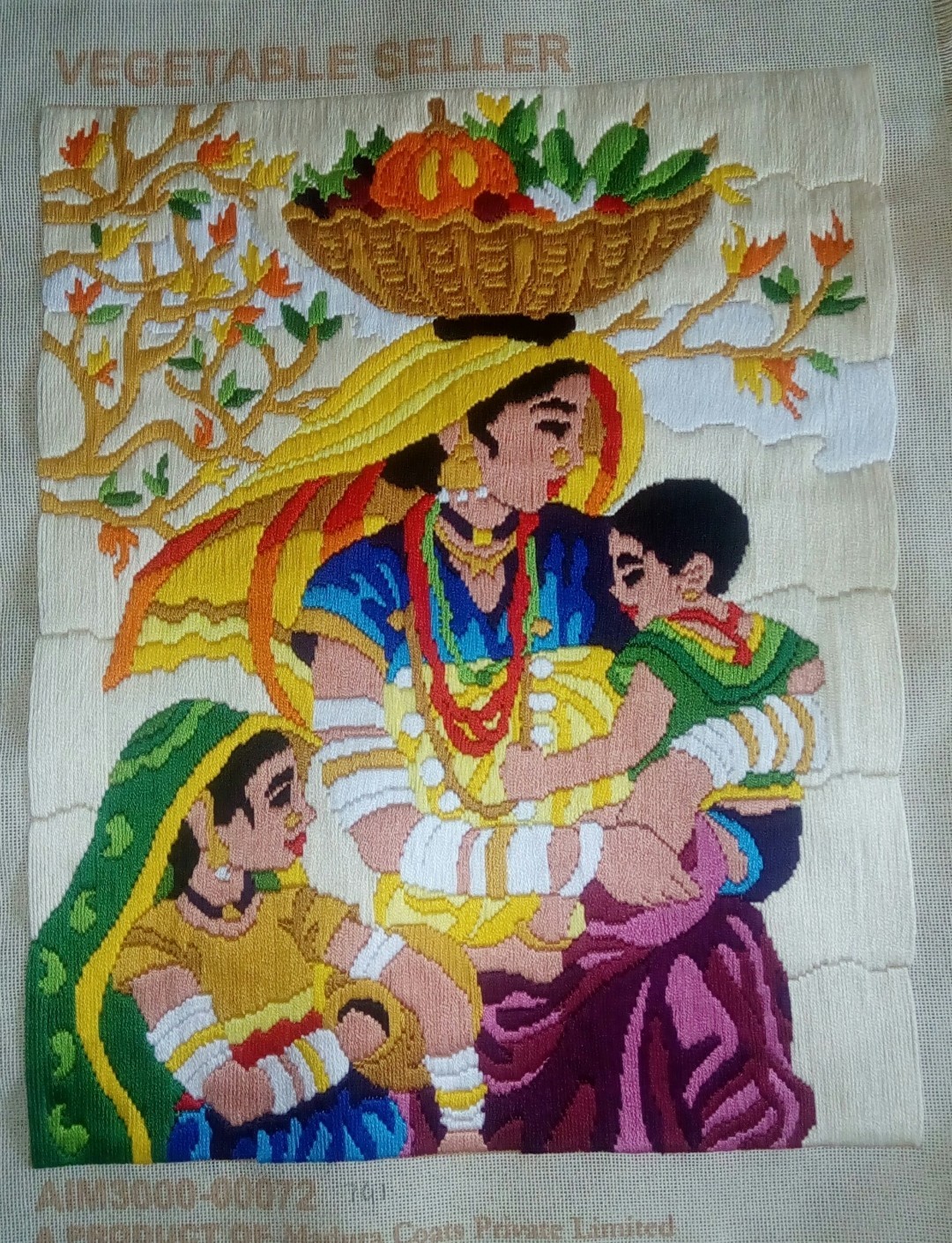 Indian embroidery - My, India, Embroidery, Satin stitch embroidery, Longpost