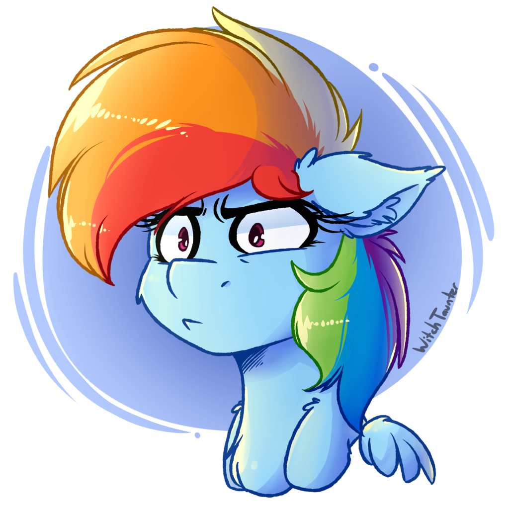 Rainbow Stare - My Little Pony, PonyArt, Rainbow Dash, Witchtaunter