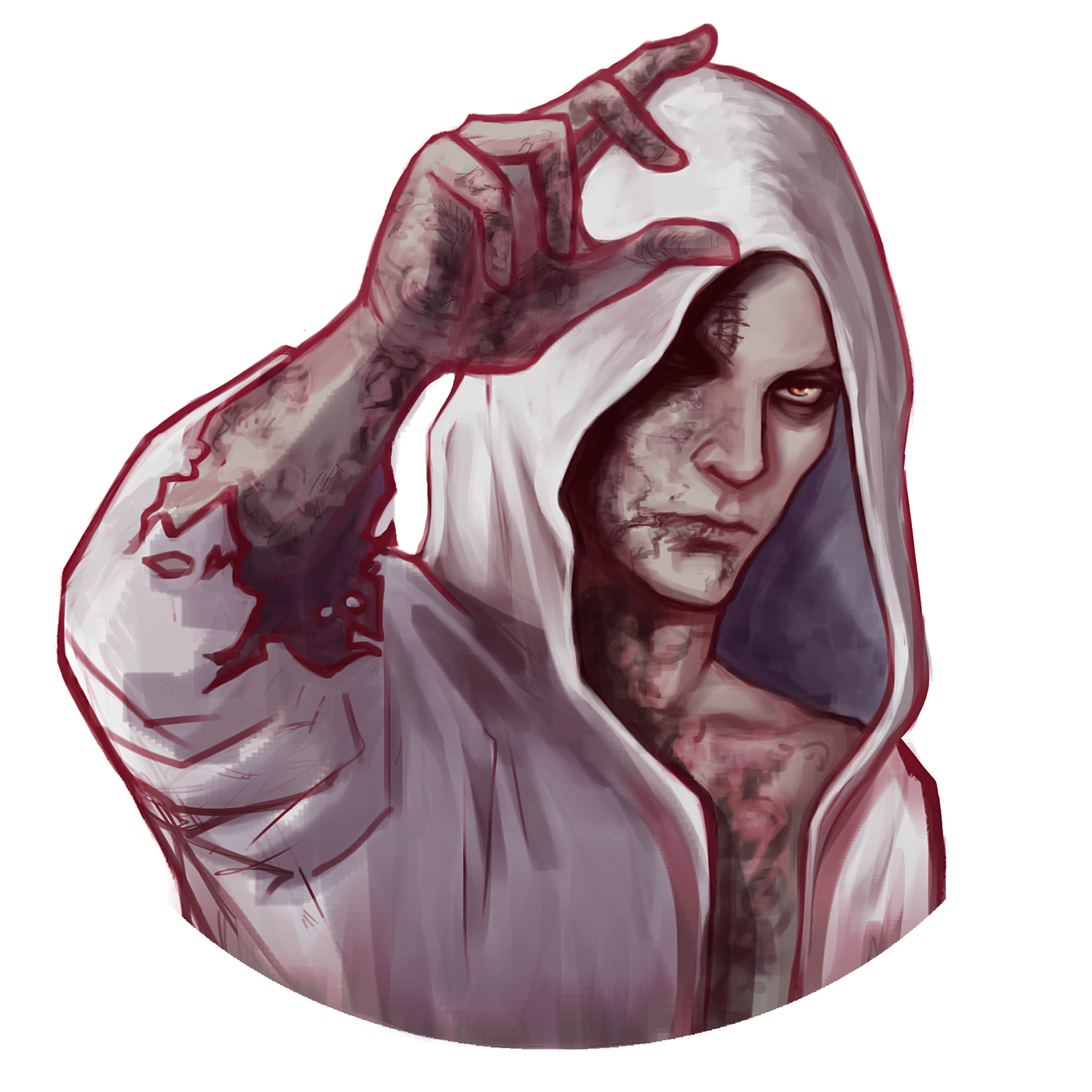 The Evil Within | Stickers - Моё, The Evil Within, Ruvik, Laura Victoriano, Стикеры, Длиннопост, Арт, Рисунок