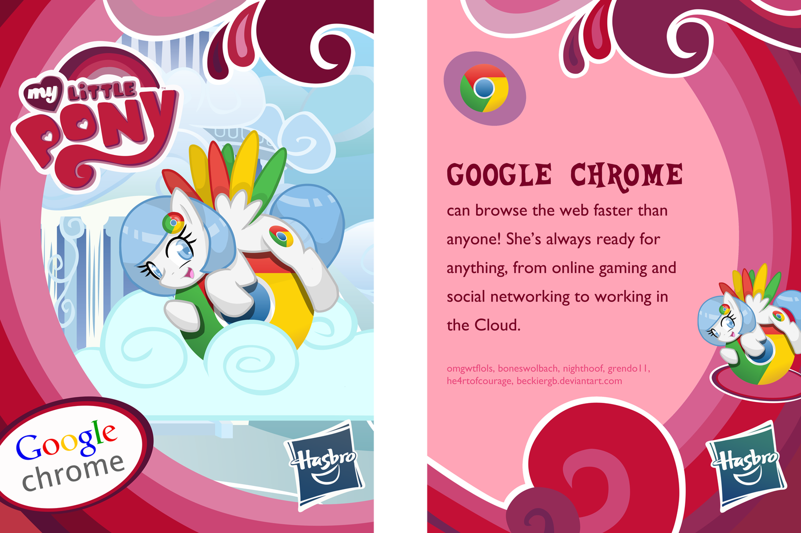 Hasbro + Google = Love - My Little Pony, Google, Google plus, Google Chrome, Понификация, Mane 6