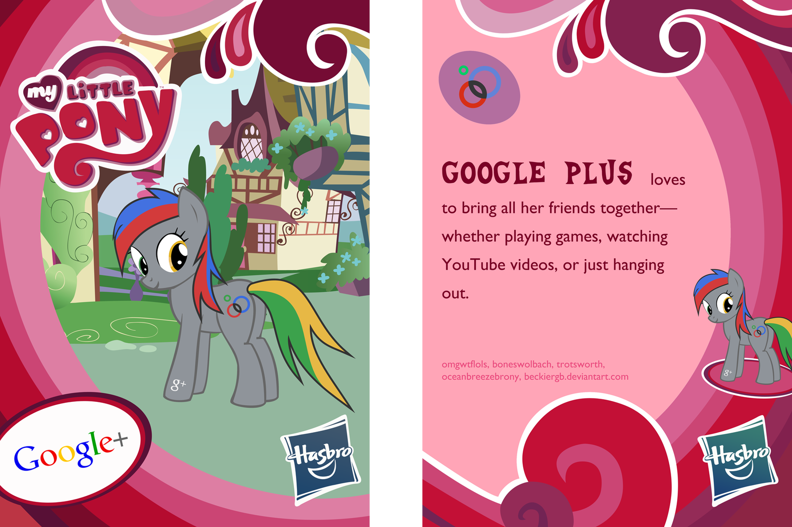 Hasbro + Google = Love - My Little Pony, Google, Google plus, Google Chrome, Понификация, Mane 6