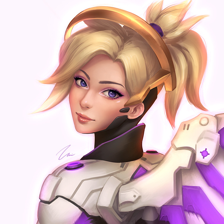 Mercy - Art, Overwatch, Mercy, Games, Umigraphics