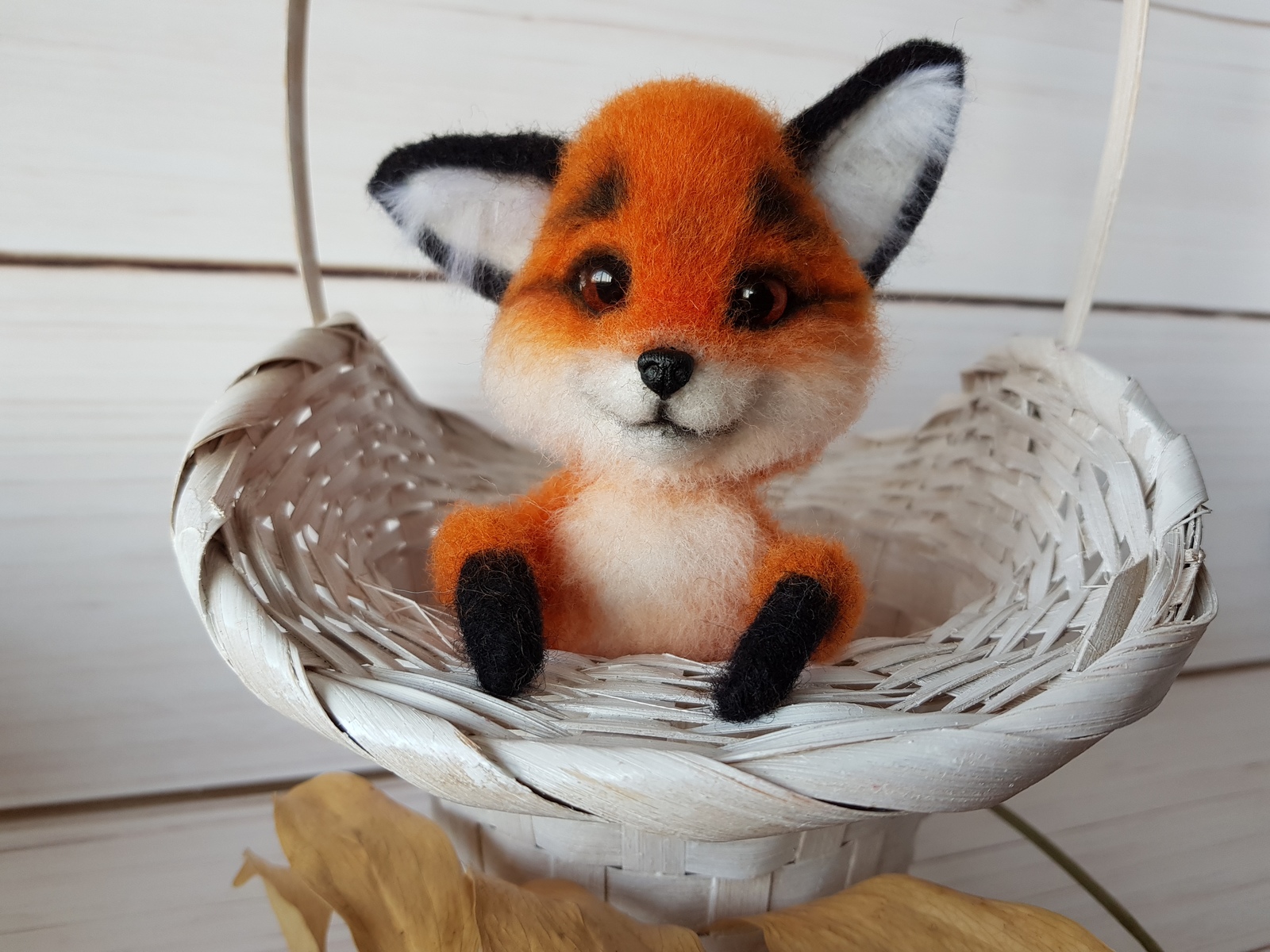 Little Fox Martin. Made from 100% wool.Author: Maria Sherstobitova - My, Fox, Toys, Presents, Handmade, Dry felting, Longpost, Needlework without process