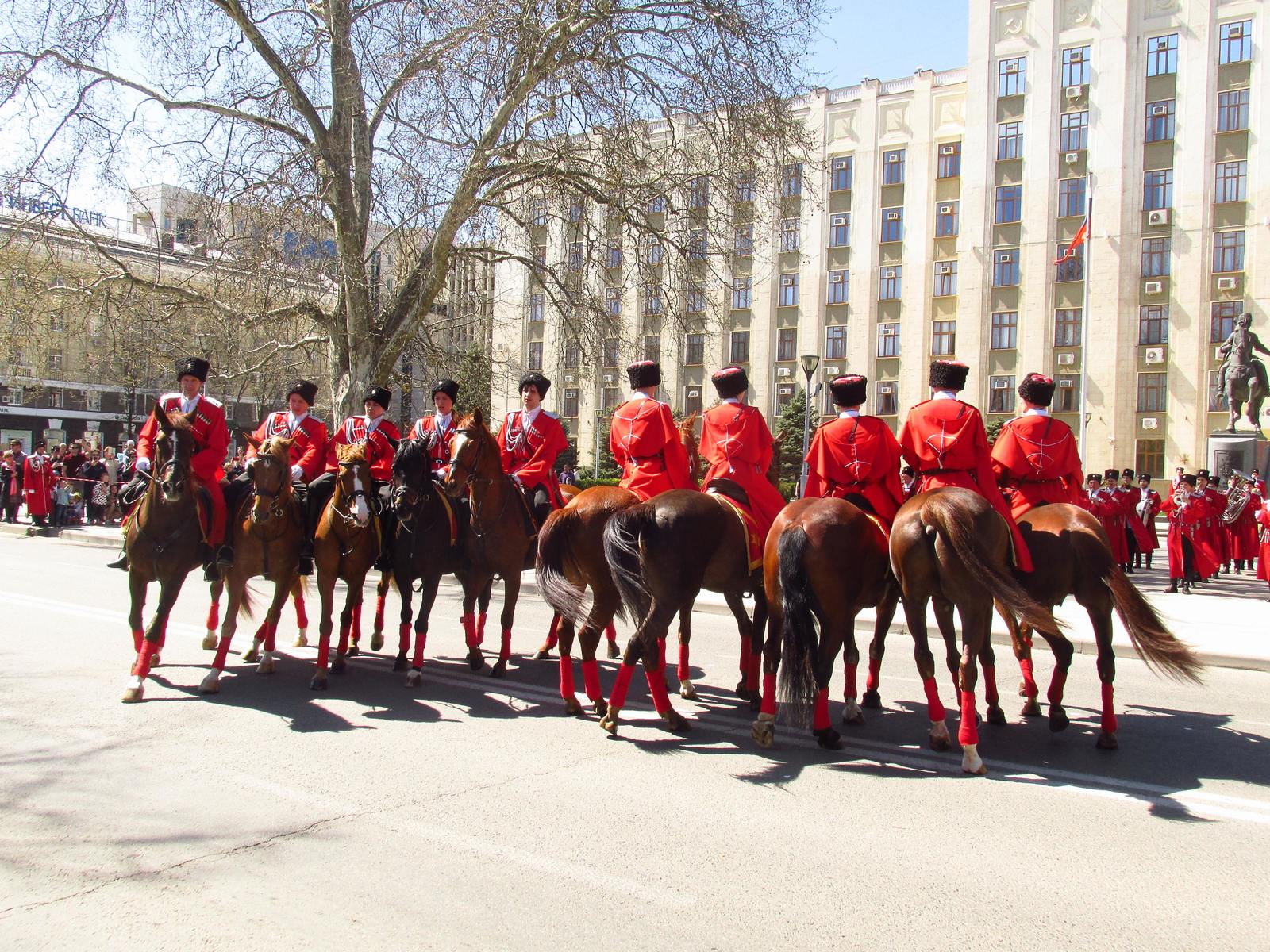 Reds in the city or Cossack pride parade - My, Show, Cossacks, Krasnodar, The photo, Longpost