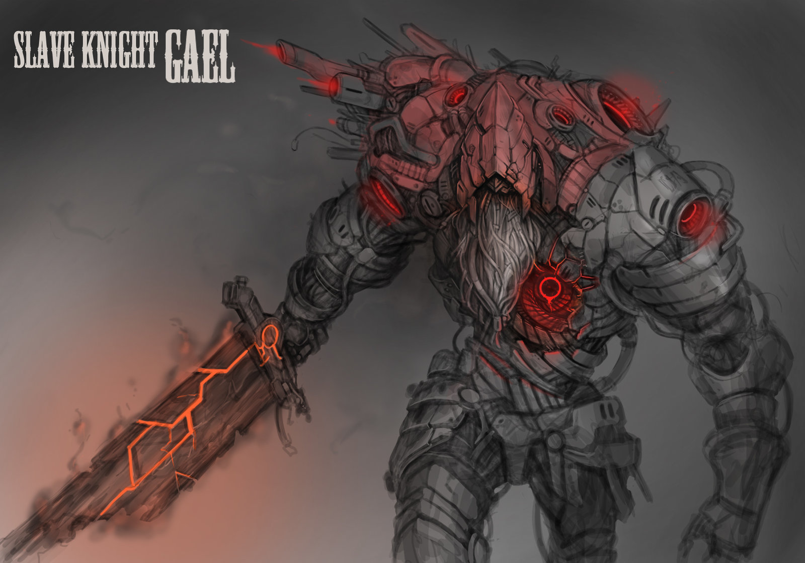 Cyberslave Knight Gael - Dark souls, Dark souls 3, Slave Knight Gael, Cyberpunk