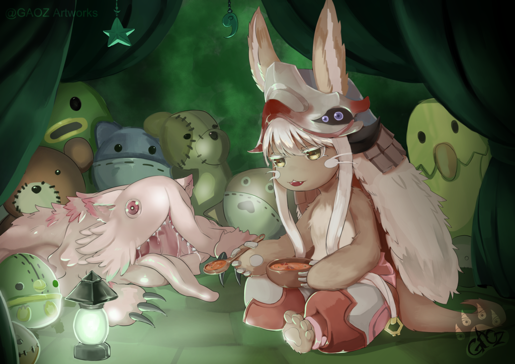 A little bit of Mitty in the tape - Anime, Art, Made in abyss, Anime art, Mitty, Nanachi, Longpost