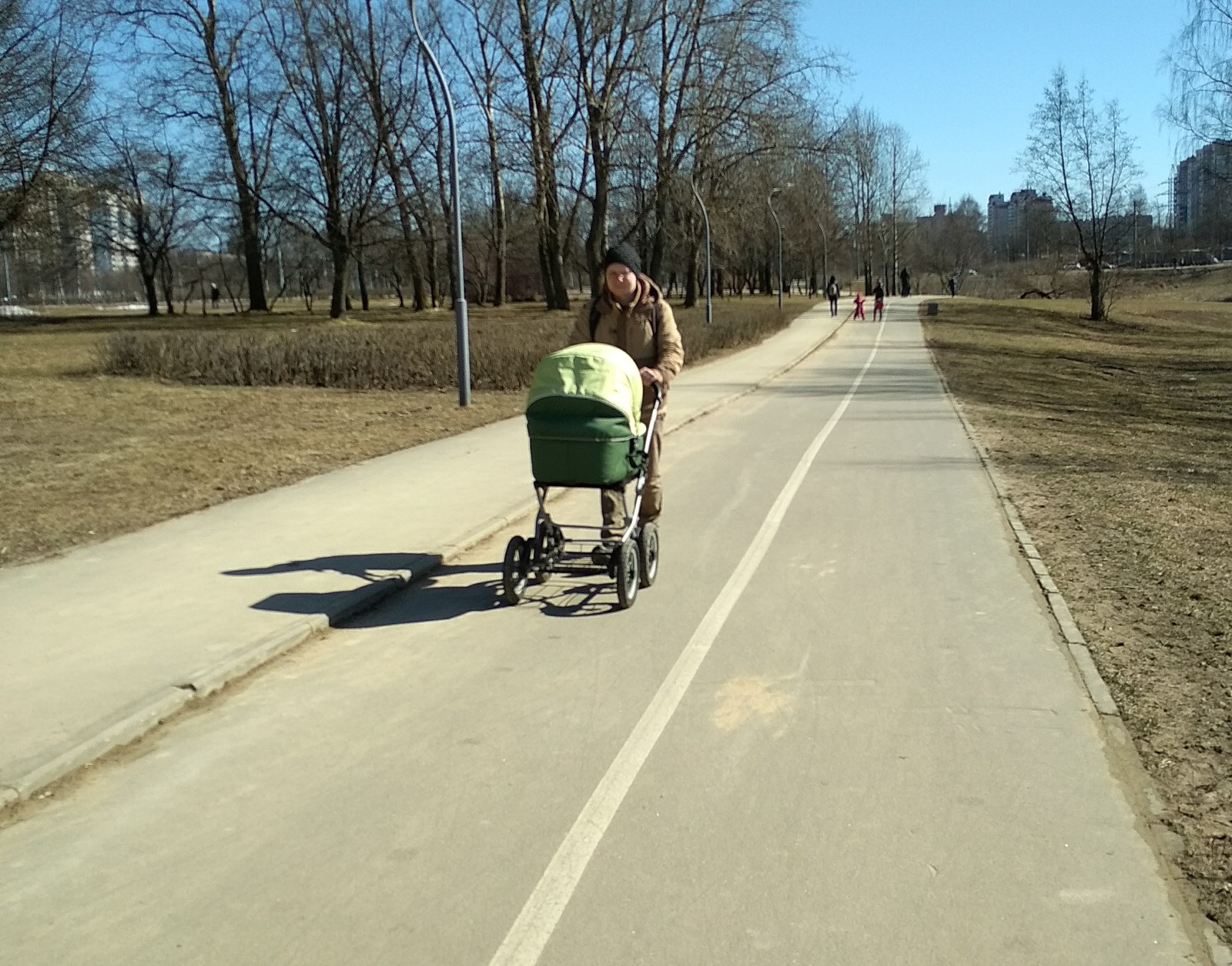 A draft in the head - My, Yamma, Stroller, A bike, Bike path, Bakes, Longpost, 