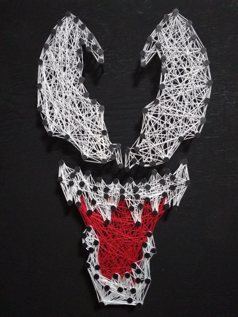 Venom. A3. String art. - My, string art, String Art, Venom, Thread, Nails