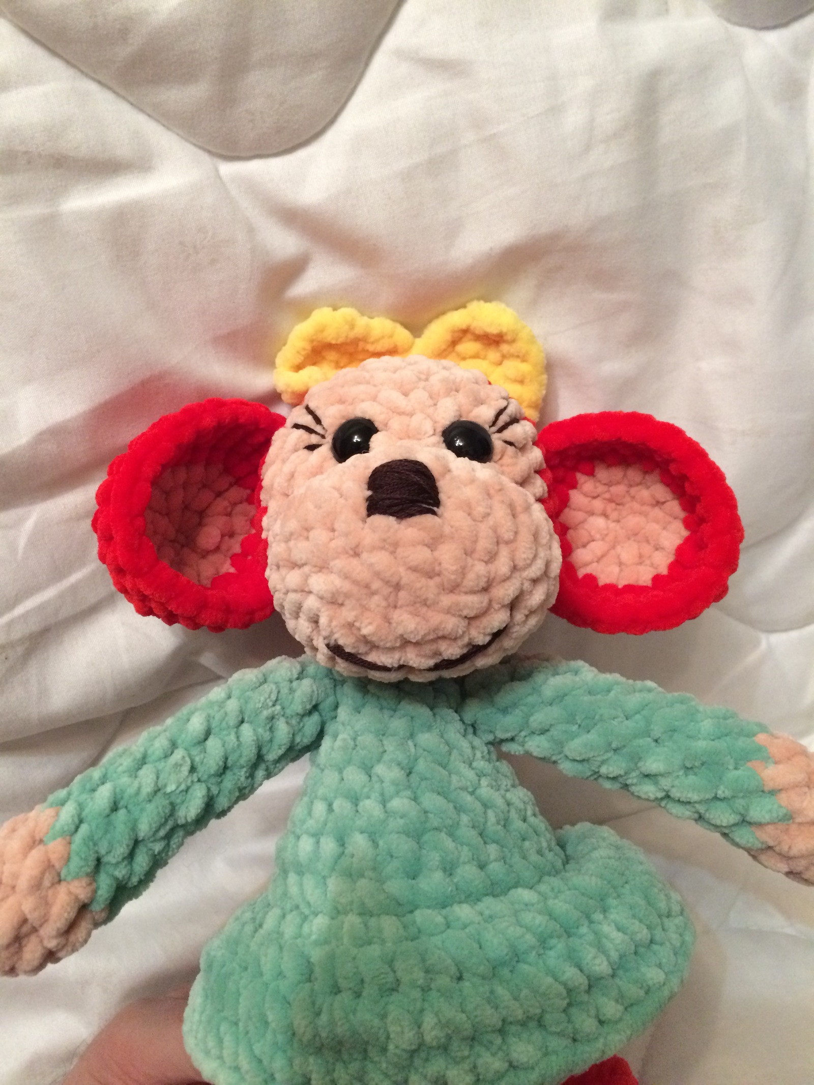 Monkey Chi-Chi - My, Needlework without process, , Amigurumi, Knitting, Longpost