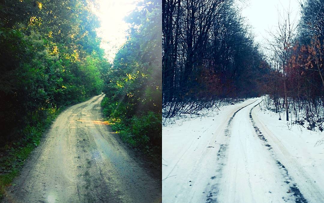 Summer VS Winter - Моё, Лето, Зима, Лес, Поле, Природа, Снег, Небо, Фотография, Длиннопост