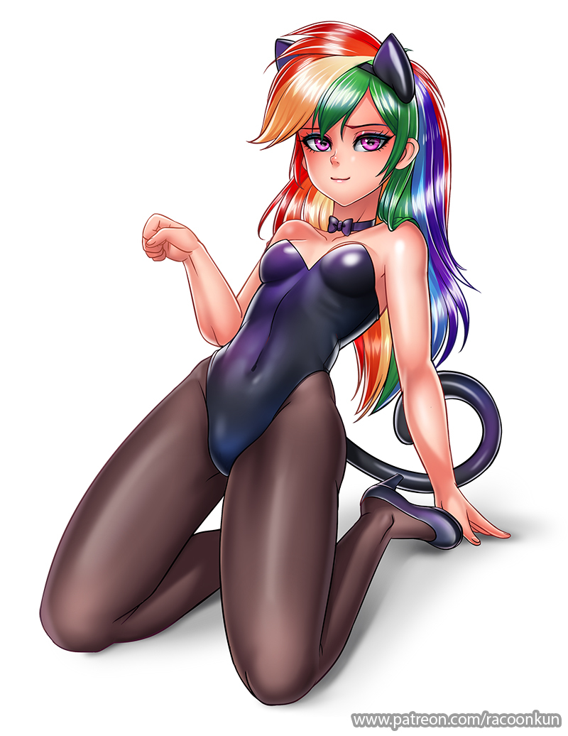 Rainbow cat... - My little pony, Humanization, Mane 6, Sunset shimmer, Racoonkun, MLP Edge, Starlight Glimmer