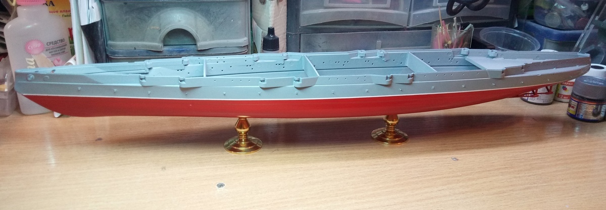 Battleship Sevastopol 1/350 h.1 - My, Battleship, Sevastopol, Longpost, Models, Modeling, Ship, Stand, Stand modeling
