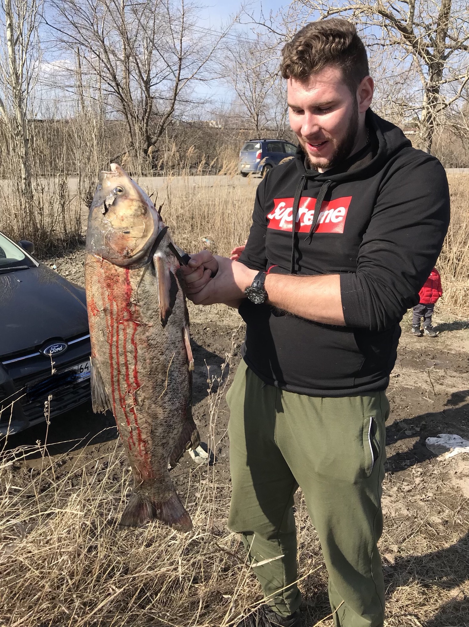 went fishing 2 - My, Catch, Fishing, Silver carp, Saratov, Longpost