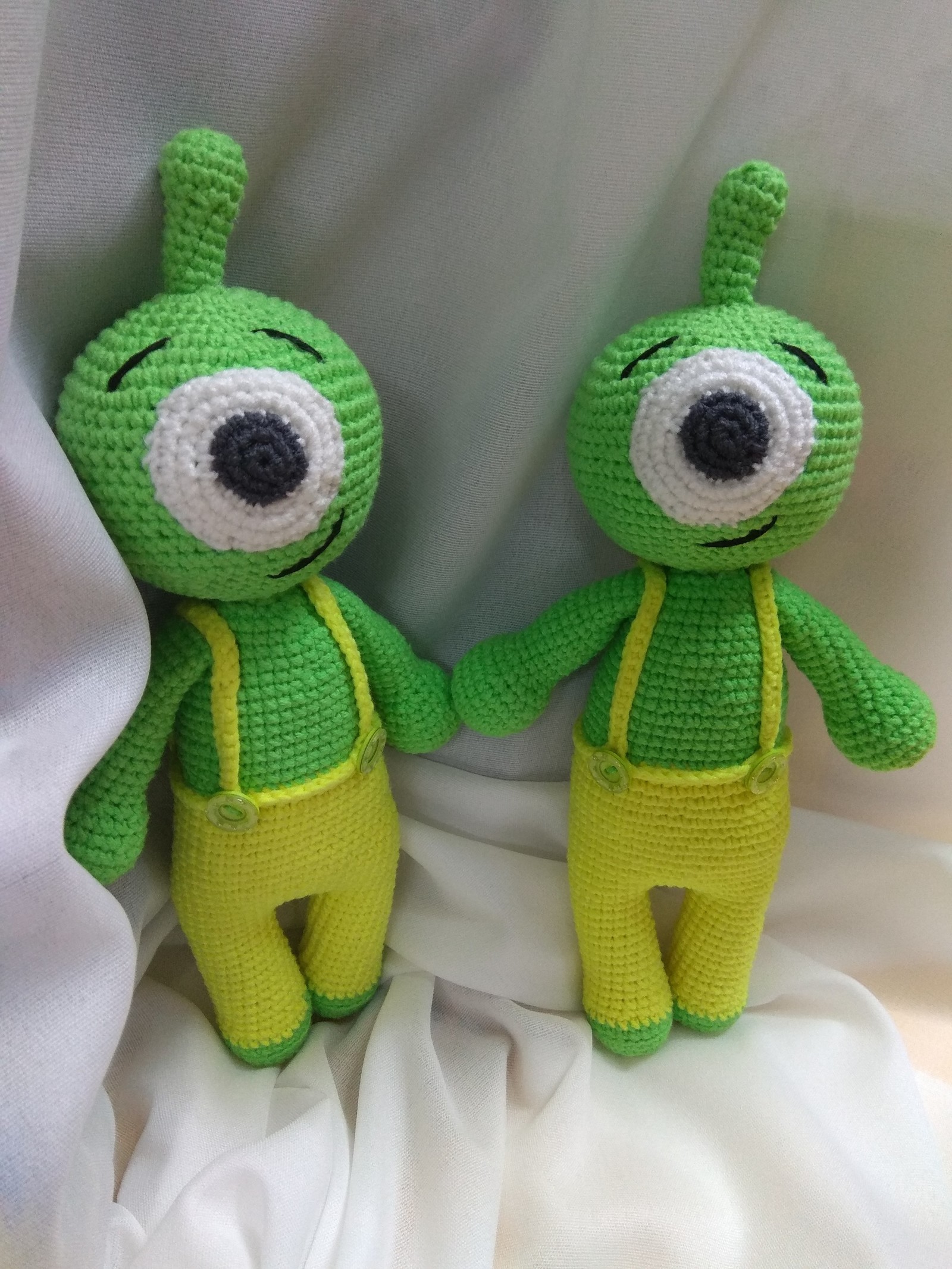 Brothers Humanoids))) - My, Amigurumi, Needlework without process, Needlework, Aliens