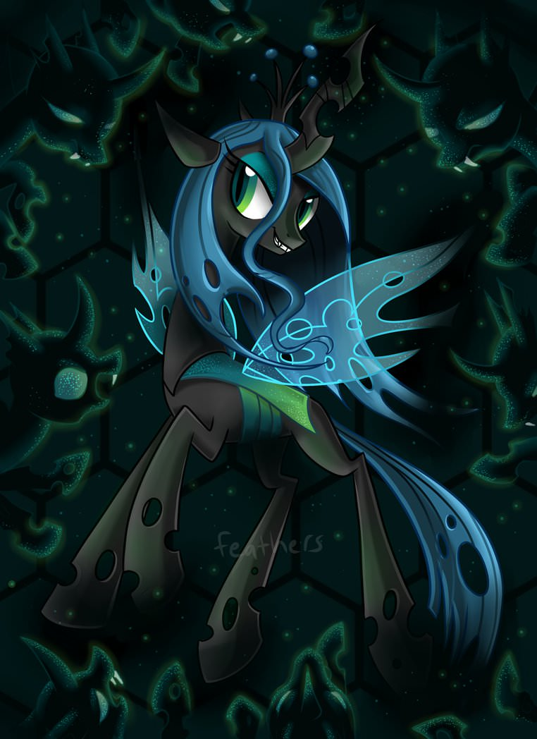 Злые няши - My Little Pony, Daybreaker, Nightmare Moon, Queen Chrysalis, Nightmare Rarity, Арт, Длиннопост