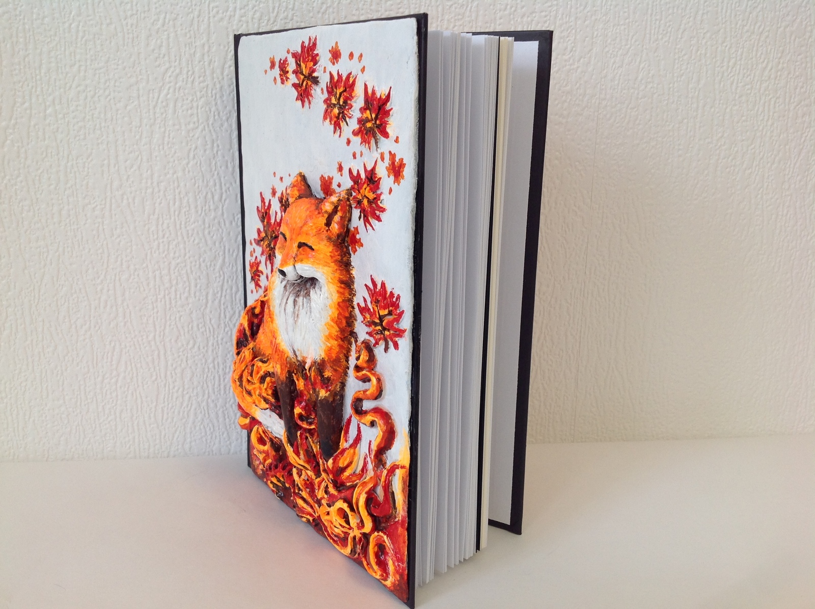 Sketchbook with fox - My, Polymer clay, Fox, Sketchbook, Needlework without process, Longpost