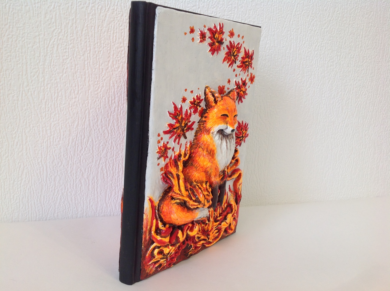 Sketchbook with fox - My, Polymer clay, Fox, Sketchbook, Needlework without process, Longpost