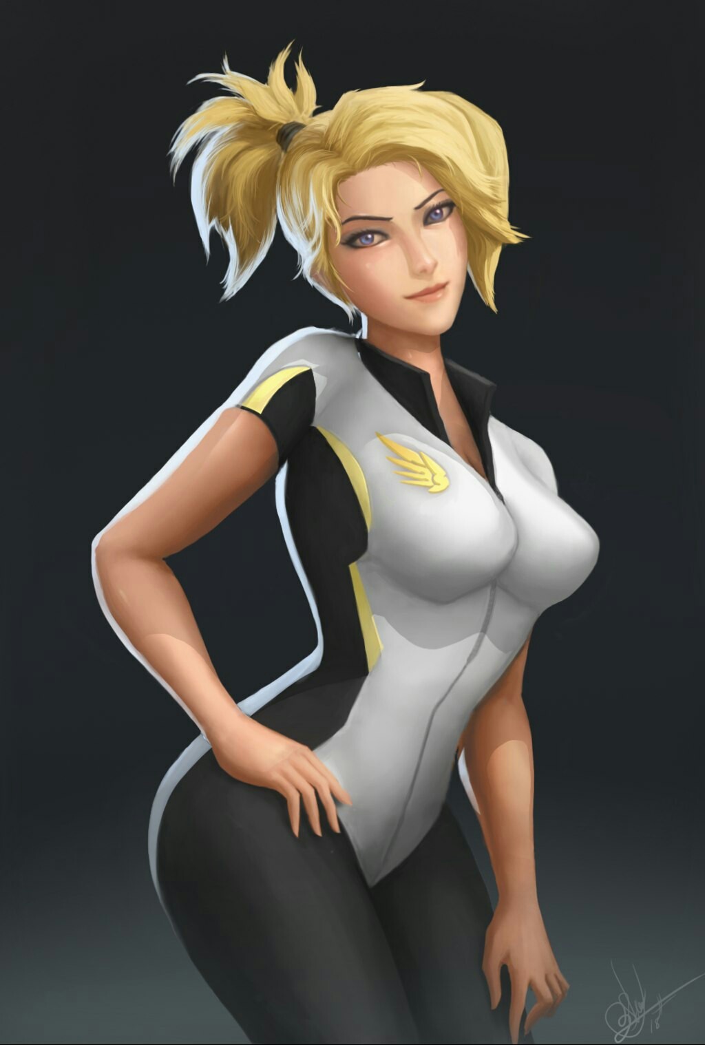 Кому нужно лечение? - Mercy, Арт, Рисунок, Overwatch Mercy, Overwatch