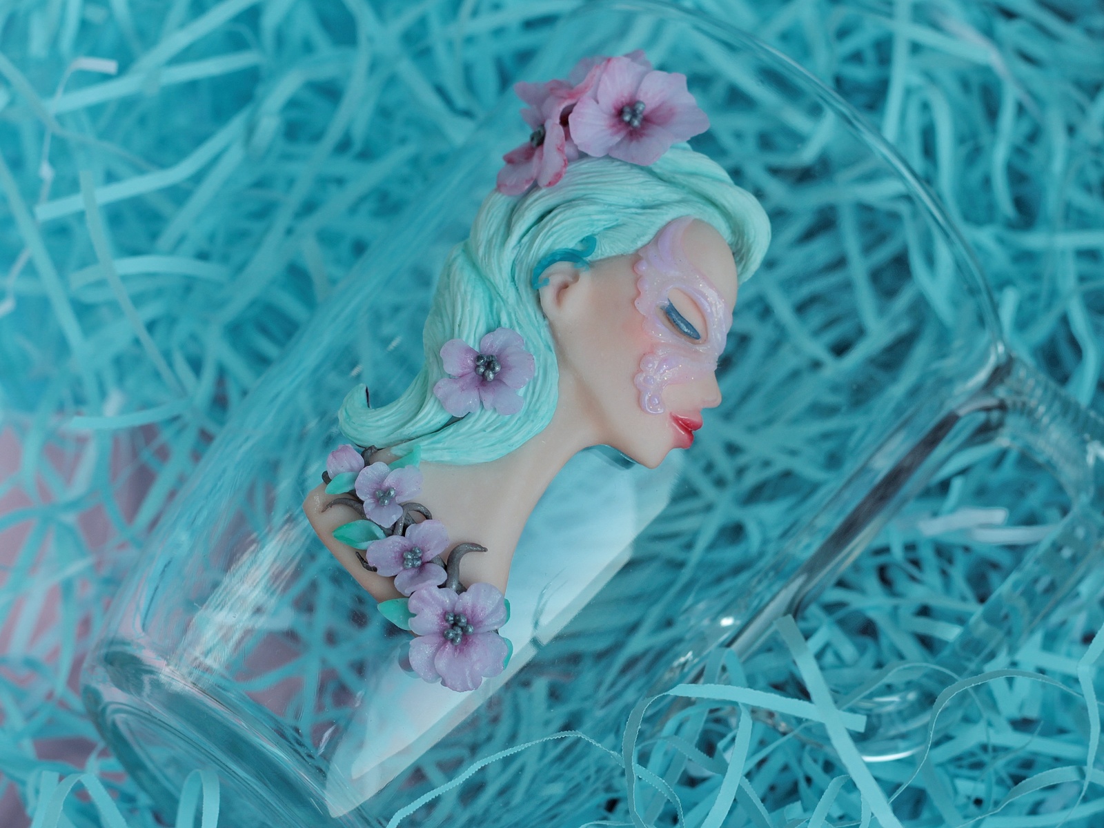 Lady Spring | - My, Polymer clay, Needlework with process, Spring, Кружки, Longpost, Лепка, Flowers, Sakura