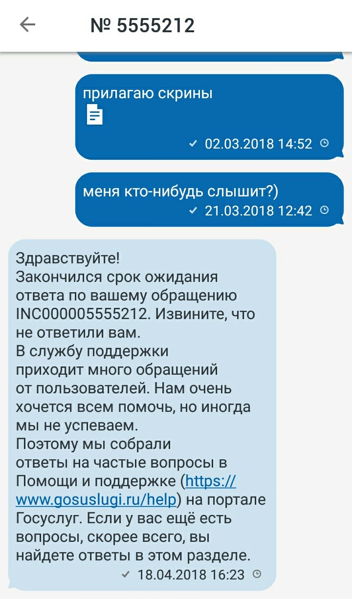 Активная работа поддержки госуслуг | Пикабу