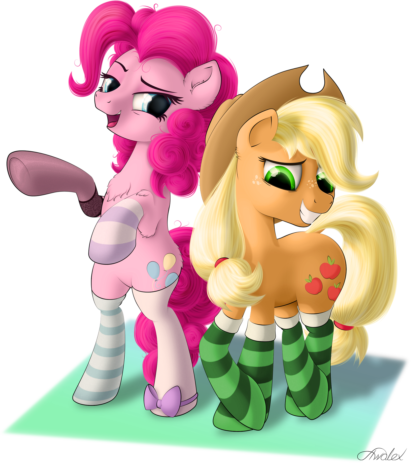 A little pony in socks - My little pony, PonyArt, Pinkie pie, Applejack, MLP Socks