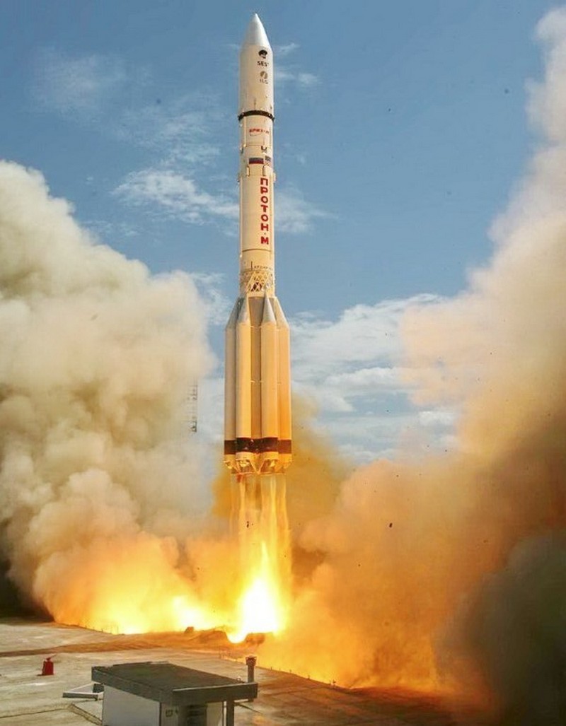 Rocket Proton-M launched from Baikonur - Rocket, Proton-m, Space, Russia, Baikonur, Longpost, Roscosmos