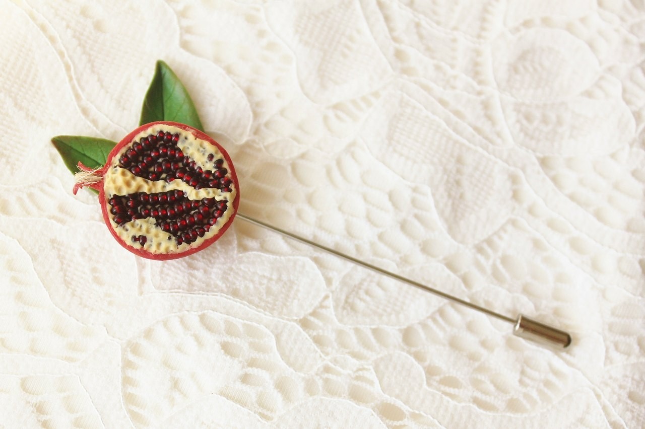 Garnet brooch made of polymer clay - Hobby, Polymer clay, Longpost