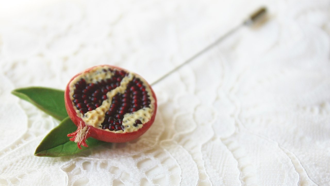 Garnet brooch made of polymer clay - Hobby, Polymer clay, Longpost