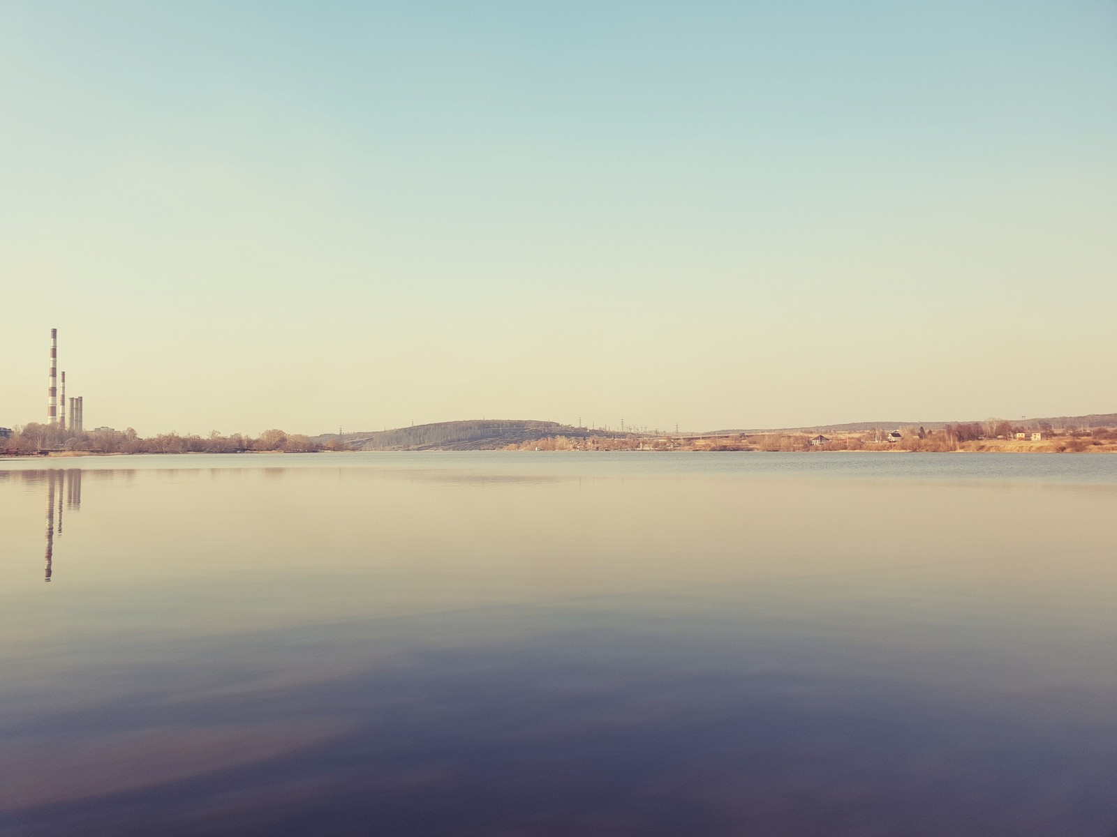 Spring at the reservoir. - My, Spring, Tula region, Sunset, Nature, Water, Longpost