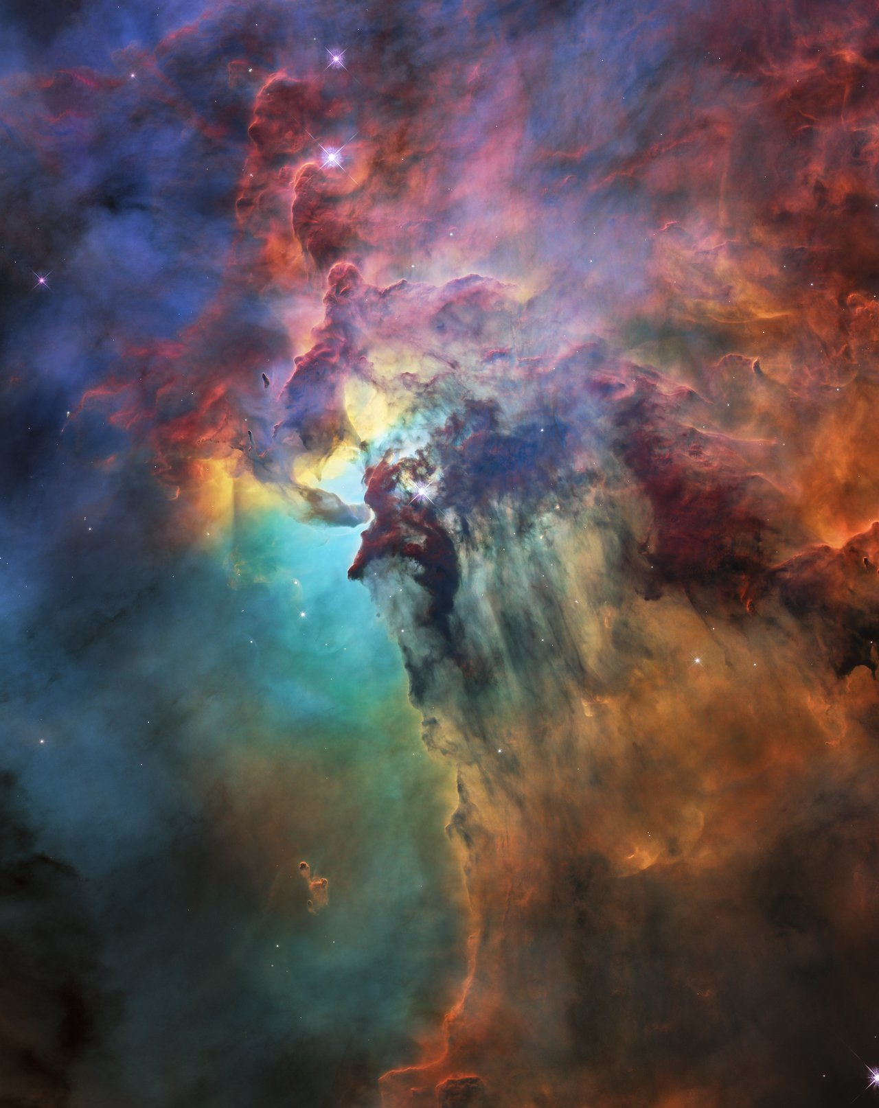 Hubble captures stunning images of the Lagoon Nebula - Hubble telescope, Space, Laguna Nebula, , M8, Longpost