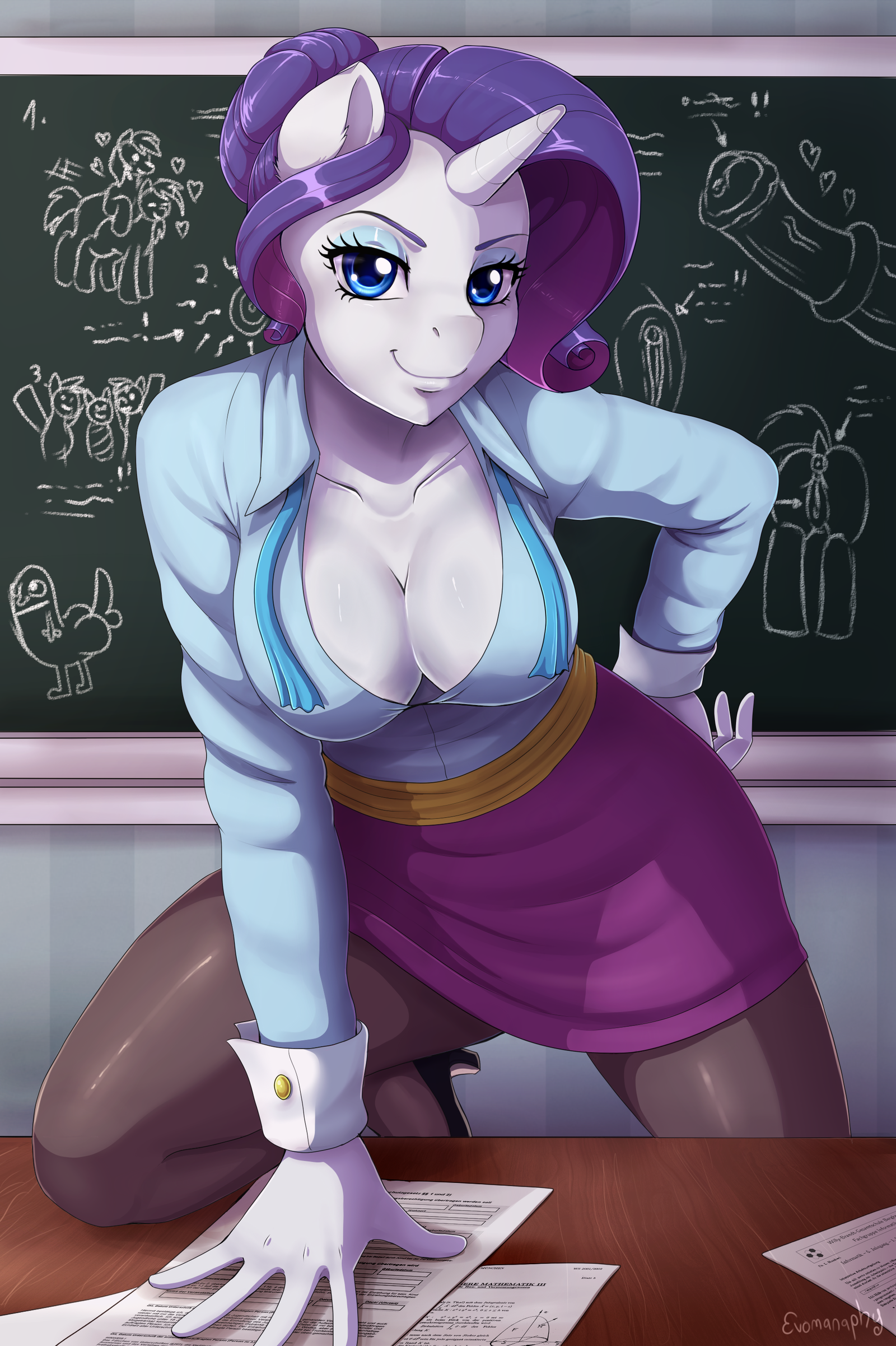 Rariteacher - My Little Pony, Rarity, Антро, Evomanaphy, MLP Edge, Длиннопост