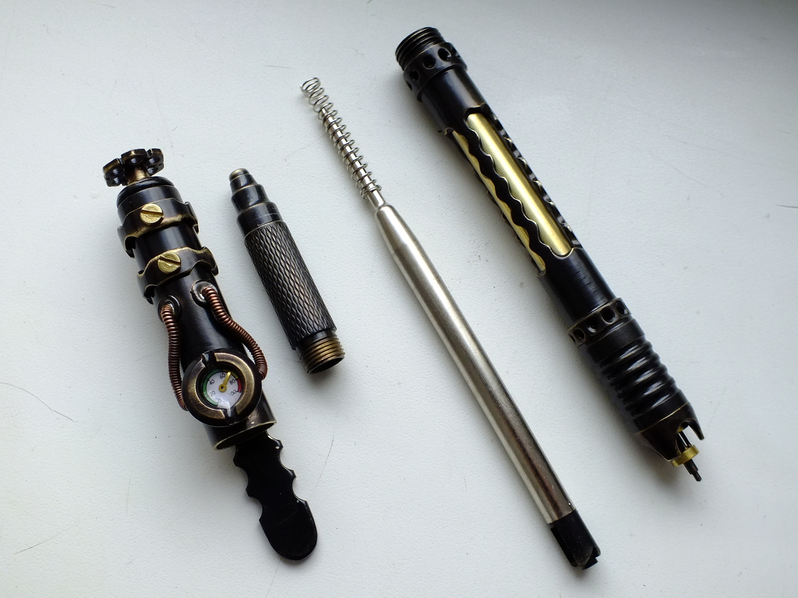 Steampunk themed pen Sting - My, Steampunk, Pen, , Needlework without process, With your own hands, Longpost