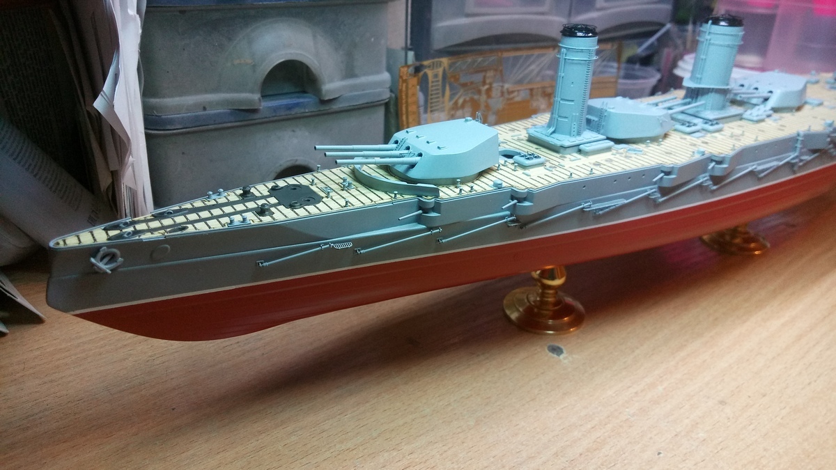 Battleship Sevastopol 1/350 h.2 - My, Battleship, Sevastopol, Longpost, Models, Modeling, Ship, Stand modeling, Scale model