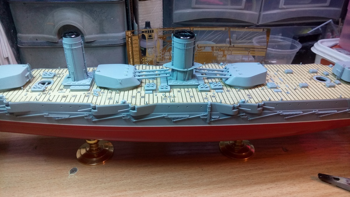 Battleship Sevastopol 1/350 h.2 - My, Battleship, Sevastopol, Longpost, Models, Modeling, Ship, Stand modeling, Scale model