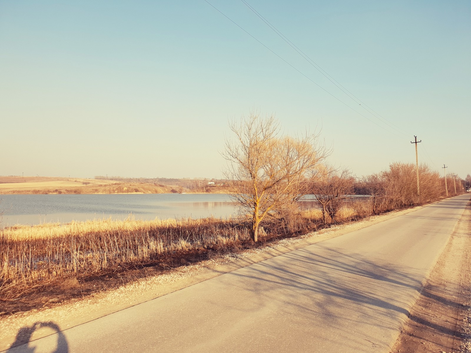 Spring at the reservoir. - My, Spring, Tula region, Sunset, Nature, Water, Longpost