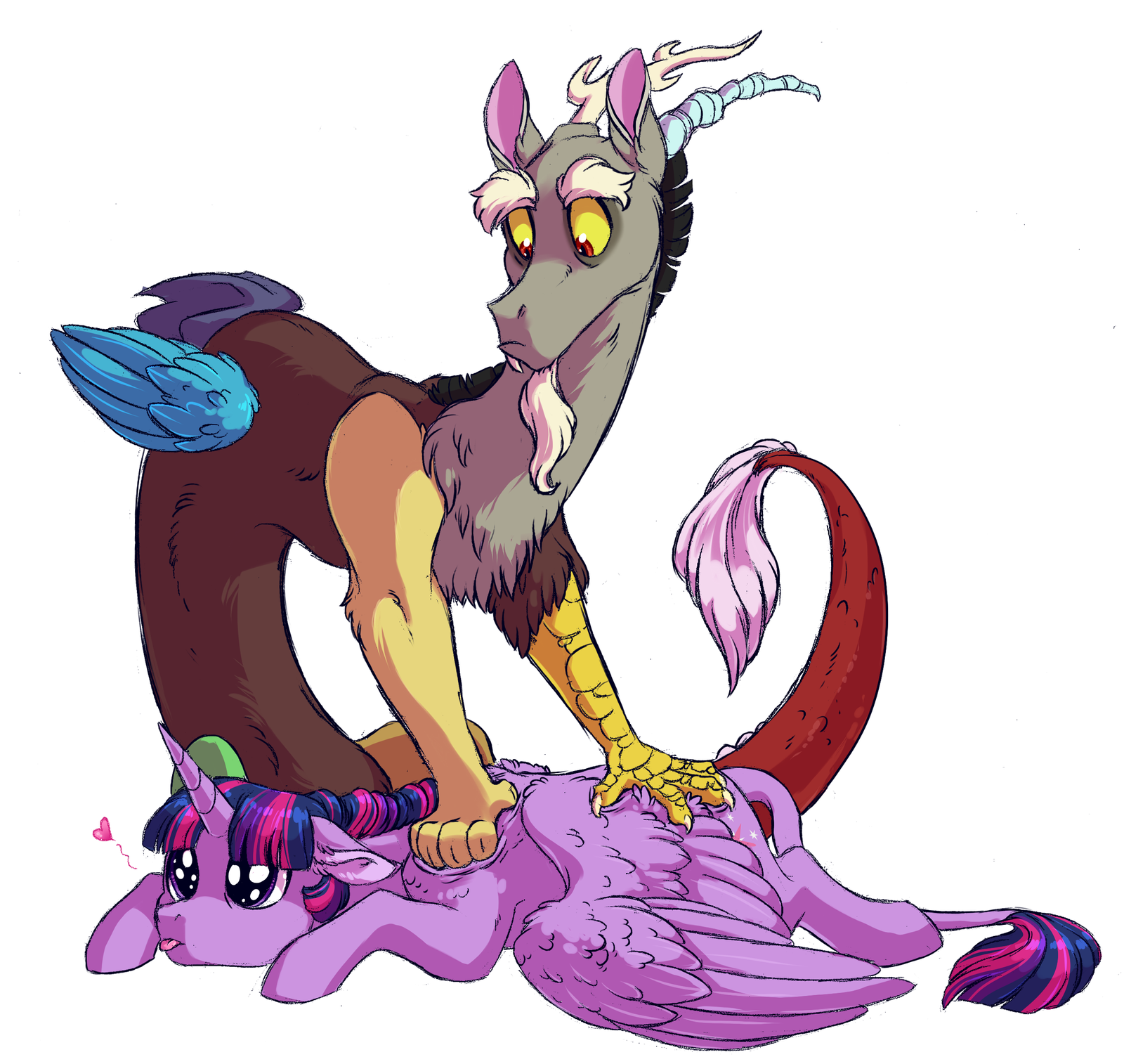 Magic touch - My little pony, Discord, Twilight sparkle, Massage, Lopoddity