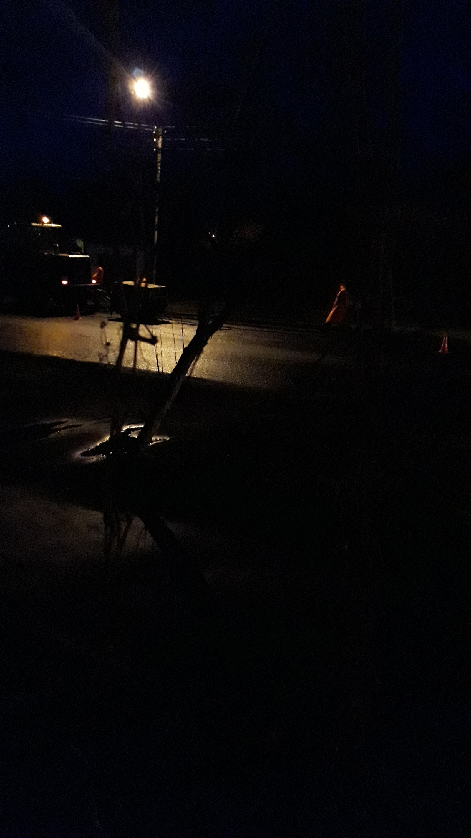 At night, in Pavlovsky Posad, Moscow Region, asphalt has been being hammered for a week now! - Road, Road works, Road wars, Pavlovsky Posad, Mosavtodor, Lawlessness, Law on Silence, Asphalt, Longpost