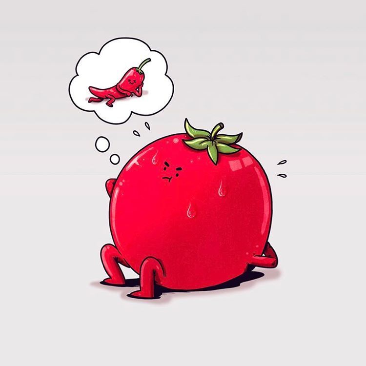 In anticipation of the summer relevant. - Drawing, Slimming, Pepper, Tomatoes