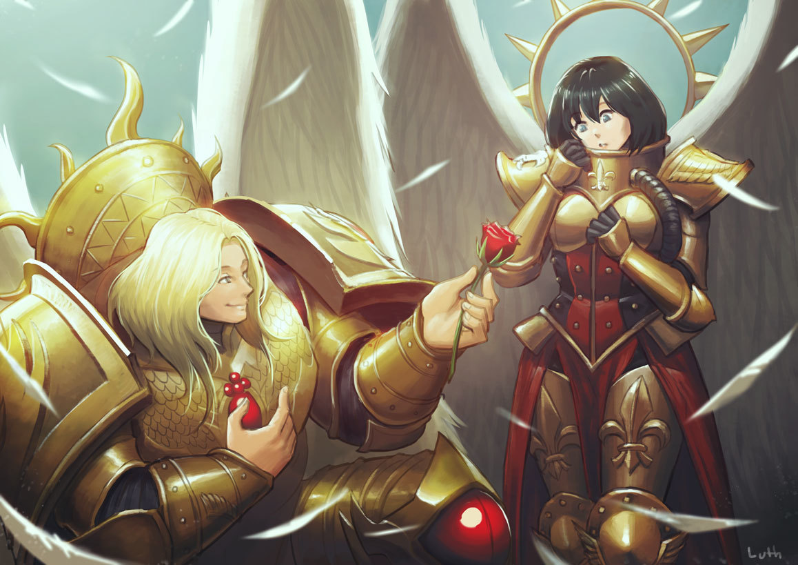 saint and angel - Warhammer 40k, Lutherniel, Living Saint, Wh Art, Sanguinius